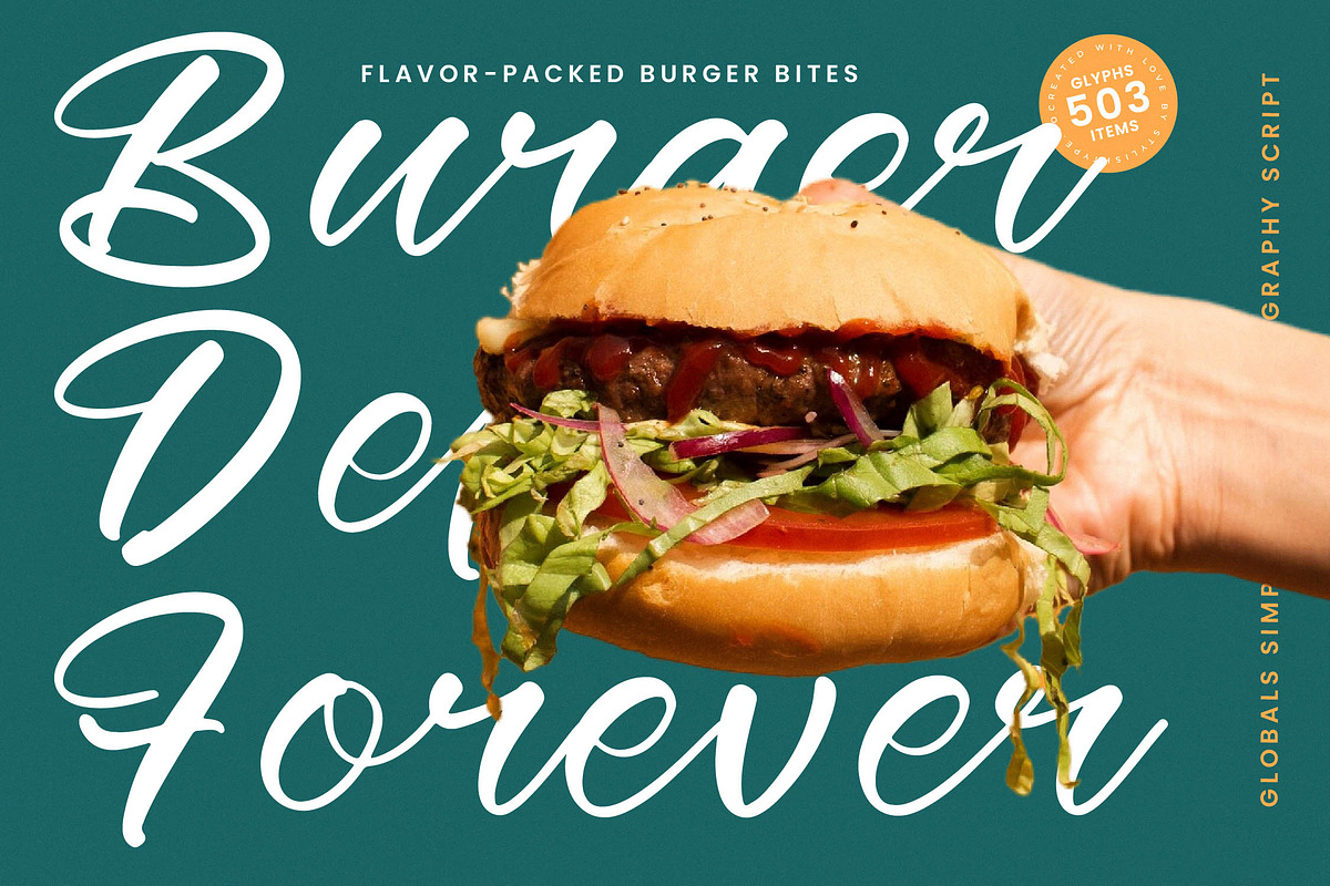 Globals Simple Bold Calligraphy Font, a Script Font by stylishtype.co (Photo 8 of 20)