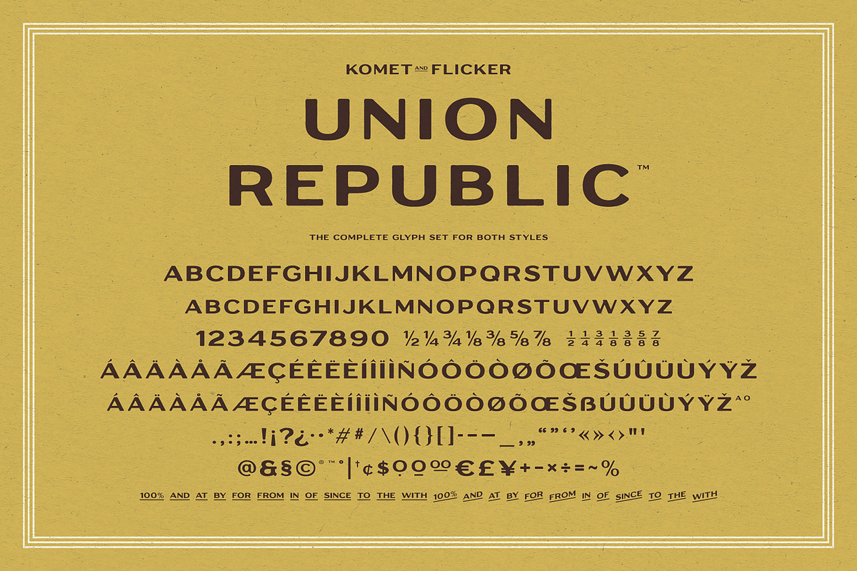 Union Republic, a Sans Serif Font by Komet & Flicker (Photo 12 of 12)