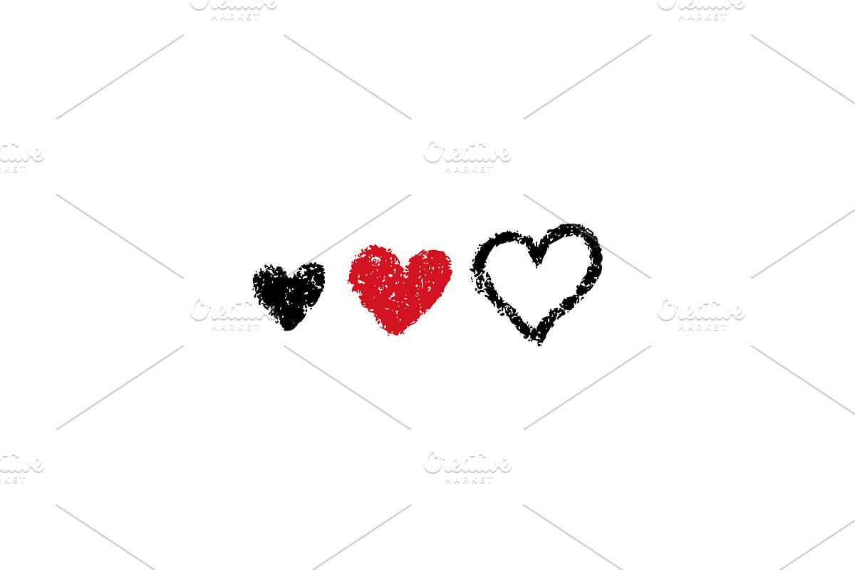 Crayon Doodle Hearts, an Object Graphic by Elena Pimukova (Photo 24 of 36)