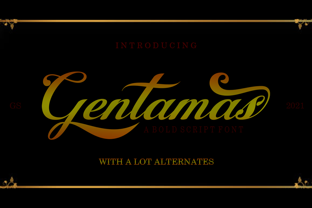 Gentamas Script, a Script Font by GloowStudio (Photo 1 of 8)