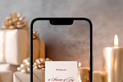 CHRISTMAS 5x7 IN INVITATION MOCKUP, an Advertising Mockup by Serenefeeling (Thumbnail 6 of 7)