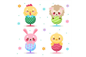 Easter Characters Clip Art