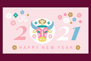 Chinese New Year 2021 set cards, a Card Template by TATIANA_GERICH (Thumbnail 2 of 2)