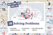 18 Solving Problems Concepts, a Person Illustration by VectorMine (Thumbnail 1 of 8)