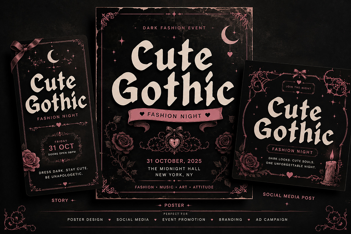 Cute Gothic, a Blackletter Font by Wow Magic (Photo 2 of 4)