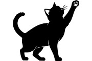 Cute Cat Silhouette Vector Mega, an Animal Illustration by Designer_Momina (Thumbnail 11 of 31)