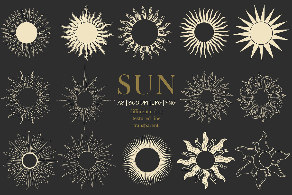 Celestial Soul. Sun Moon Space., a Pattern Graphic by Alena Zaytseva (Photo 6 of 18)