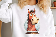 Funny Christmas Horses Clipart, an Illustration by SinaCreation (Thumbnail 4 of 7)