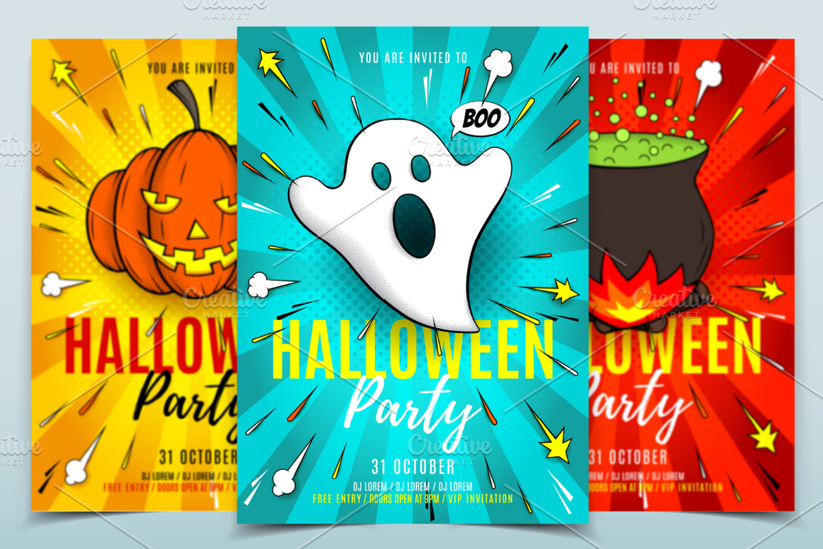 Halloween Party Flyers Templates, a Flyer Template by Andrey Yaroslavtsev (Photo 3 of 4)