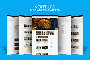 Nextblog - Blog Web template PSD