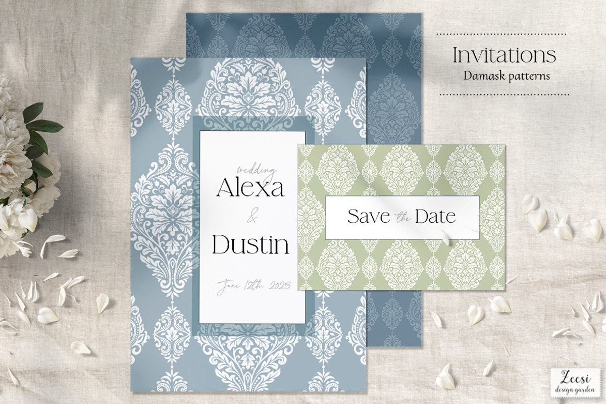 Liana Damask Pattern, a Pattern Graphic by Zeesi Design Garden (Photo 5 of 9)