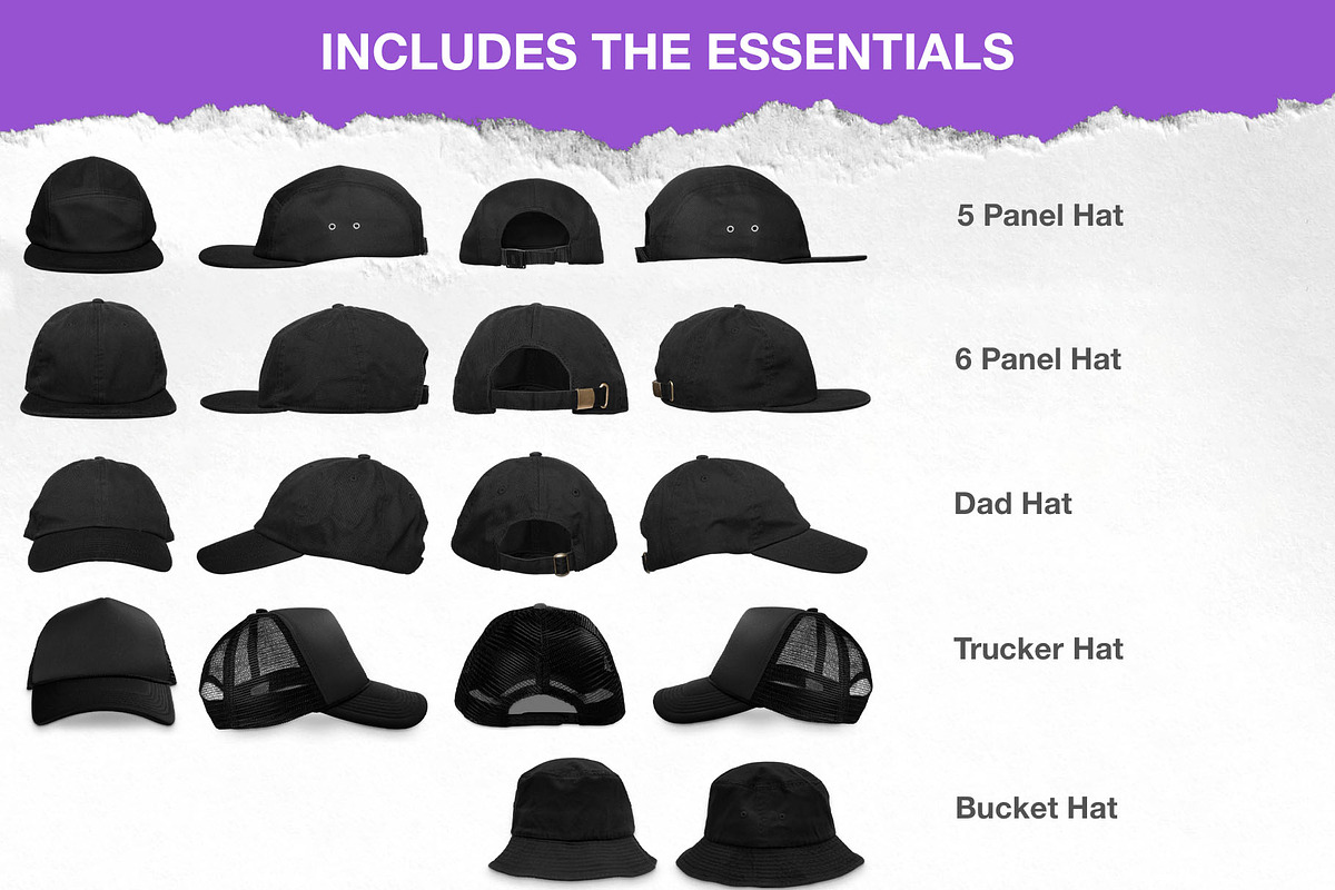 Headwear Mockup Essentials, a Hoody Mockup by Pixel Sauce™ (Photo 3 of 6)