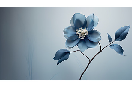 petals navy flower ai generated, a Nature Photo by pikepicture