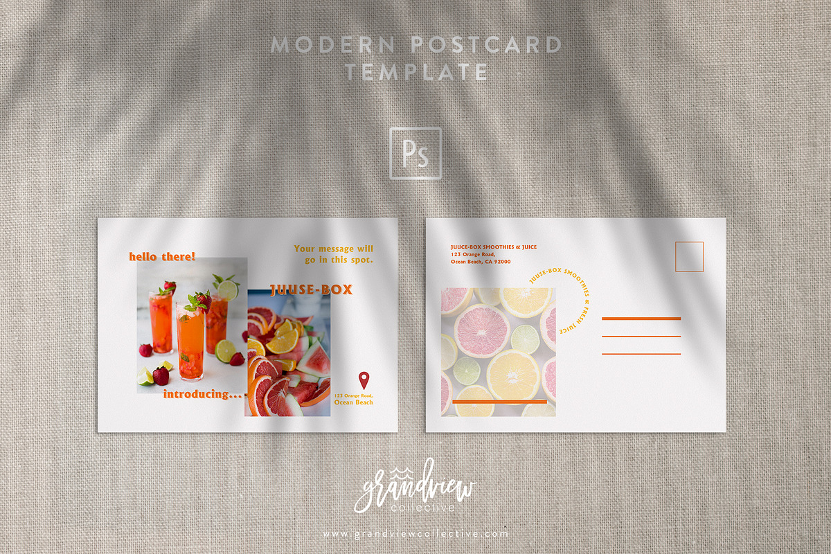 Modern Postcard Flyer Template, a Flyer Template by Grandview Collective (Photo 2 of 4)