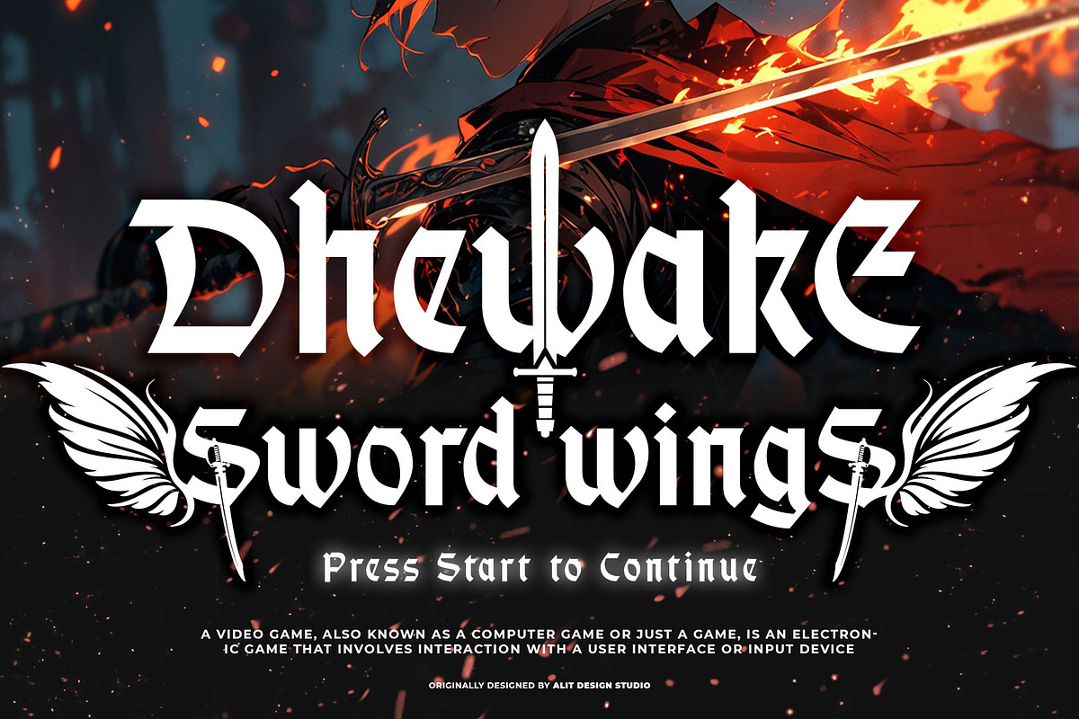 Burst Hydra Font, a Blackletter Font by alit design (Photo 5 of 17)