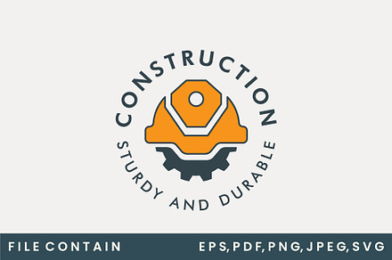 helmet safety logo color vector