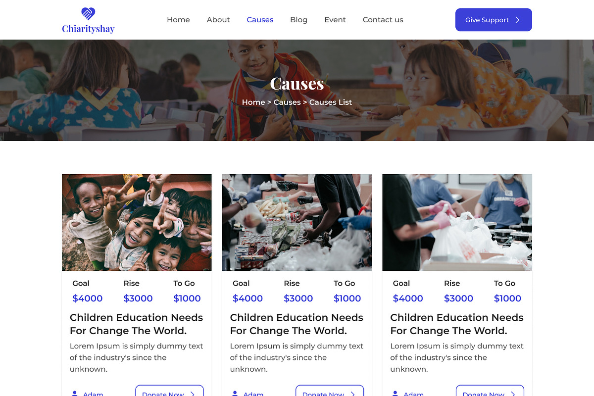 Helping Hands for Humanity Volunteer, an UI Kit Template by skshihabulislam (Photo 3 of 7)