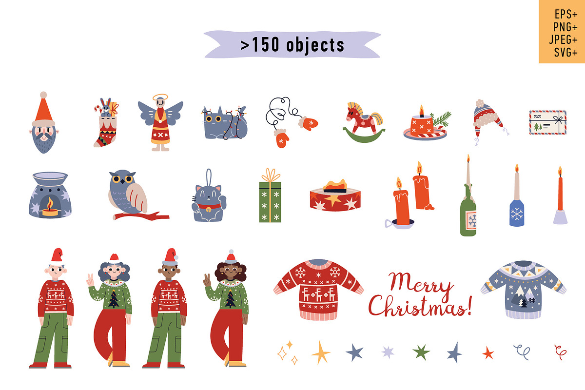 Christmas cartoons illustration, an Illustration by WinWinFolly (Photo 3 of 6)
