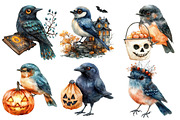 Halloween Birds Clipart, an Illustration by SinaCreation (Thumbnail 3 of 5)