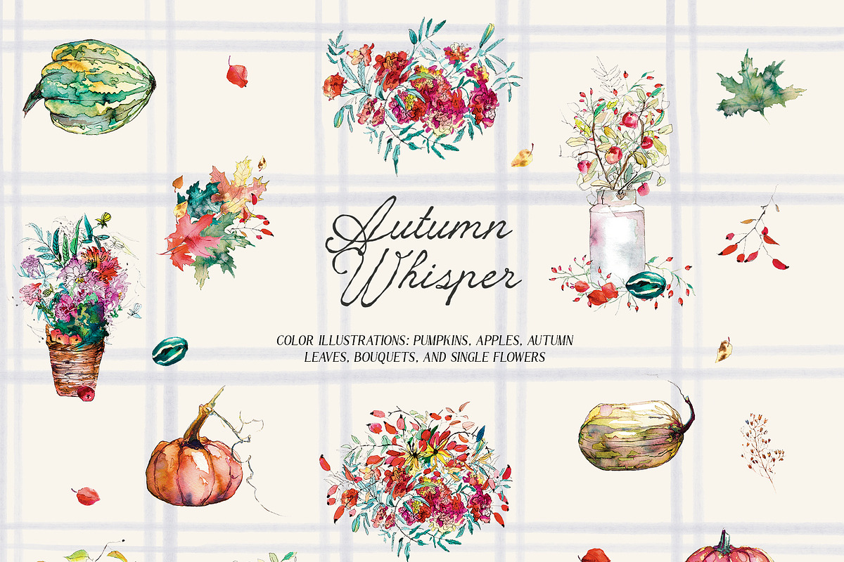 Autumn floral illustrations, a Decorative Illustration by Vero Arts (Photo 2 of 9)
