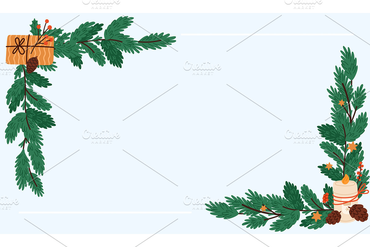 Christmas banner with Christmas tree, an Illustration by Vectorbuum