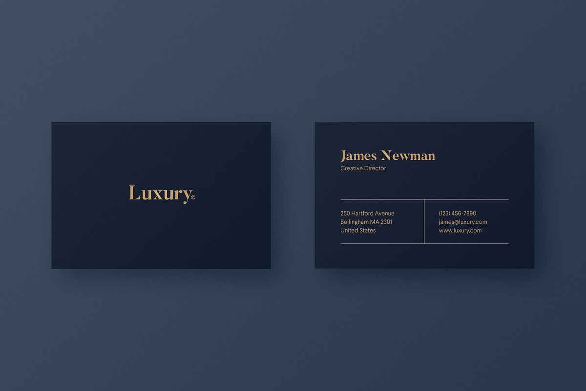 Luxury Business Cards (3x), a Business Card Template by Minimal Shop (Photo 2 of 4)