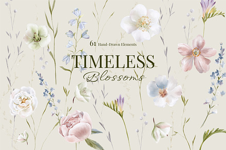 Timeless Blossoms_Watercolor Clipart