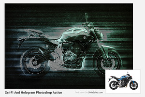 Sci-Fi And Hologram Photoshop Action