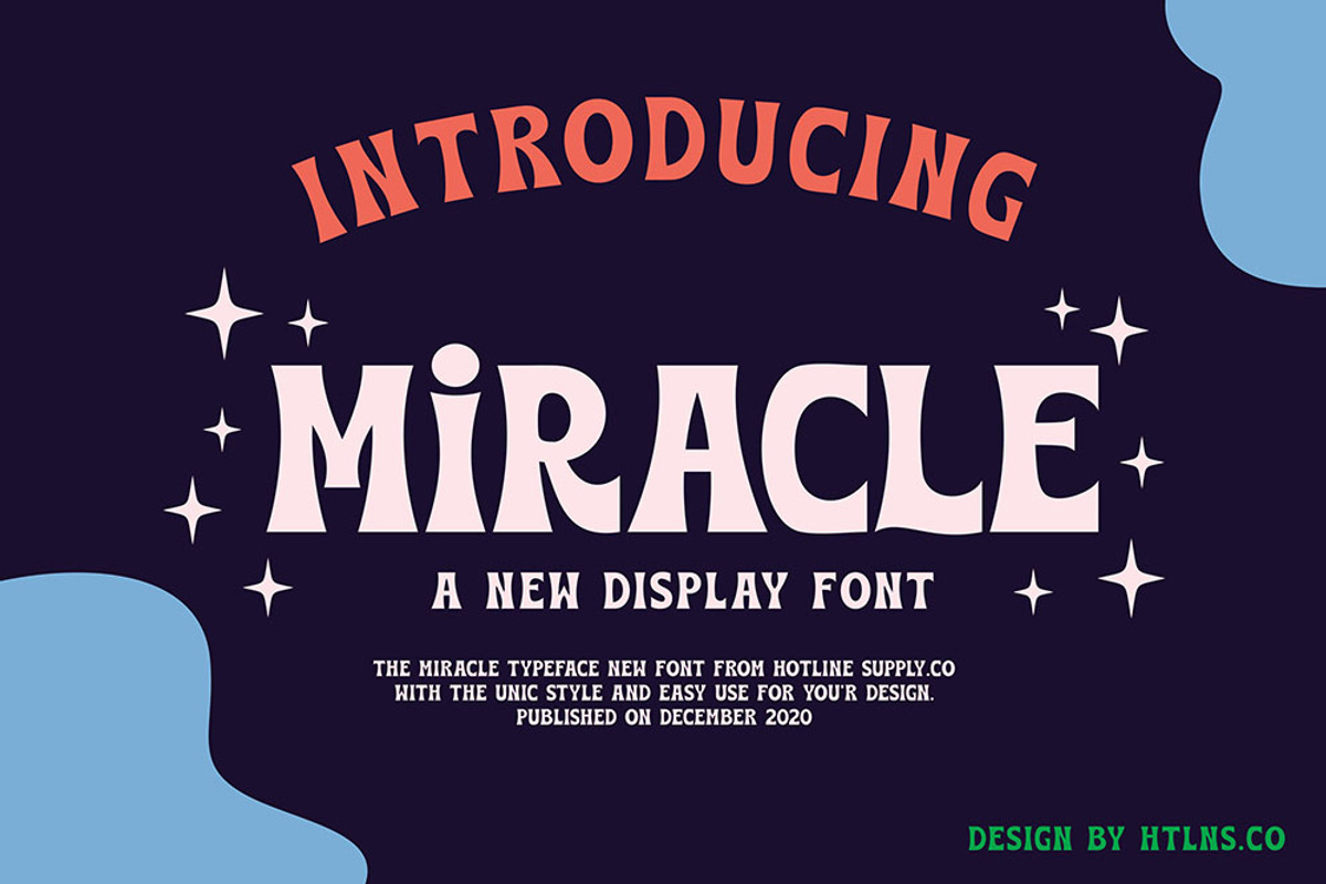 Miracle typeface, a Sans Serif Font by HTLNS.co (Photo 1 of 8)