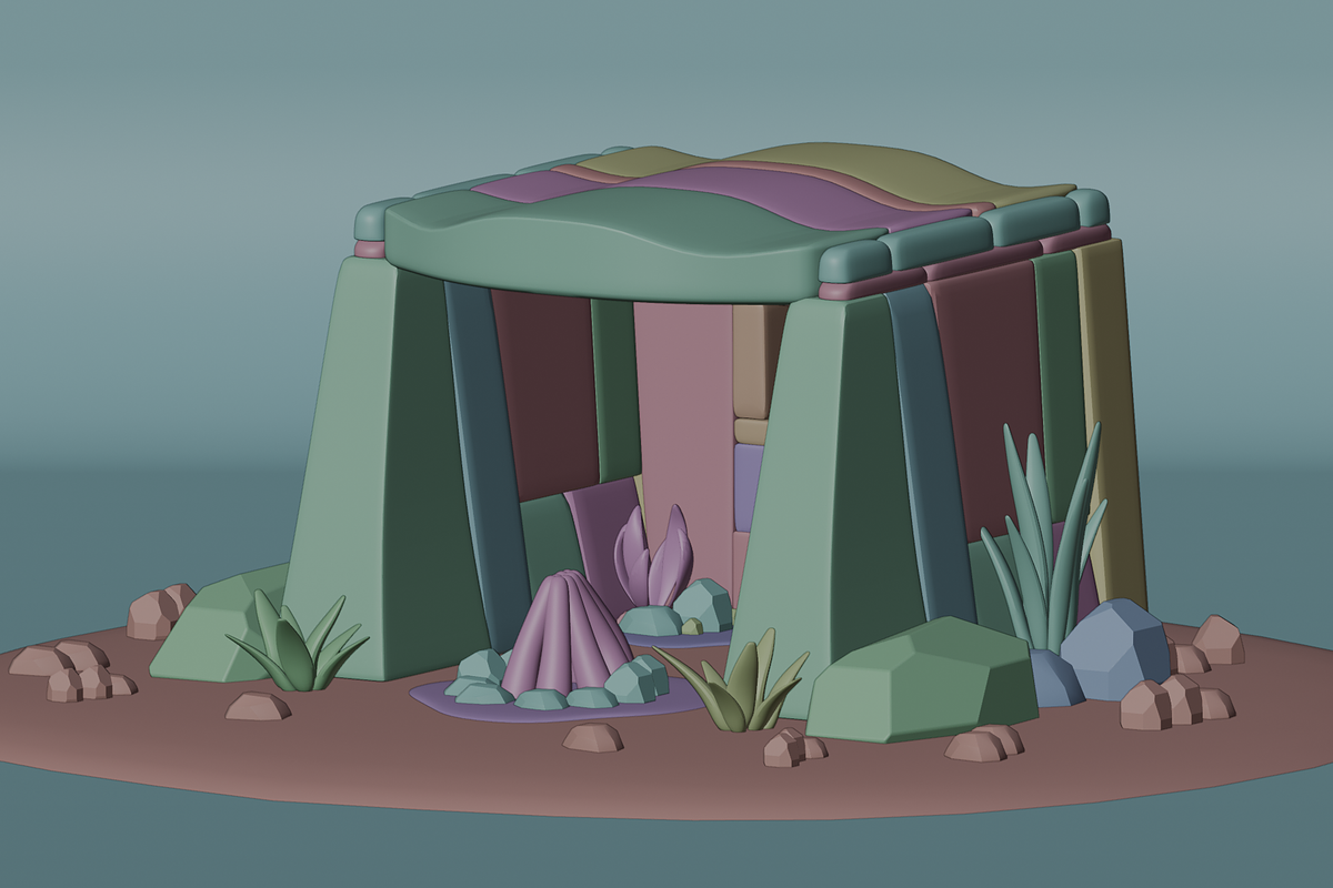 Stone Age Shelter 3D Model, a Scene 3D Model by Dudukbersama (Photo 3 of 3)