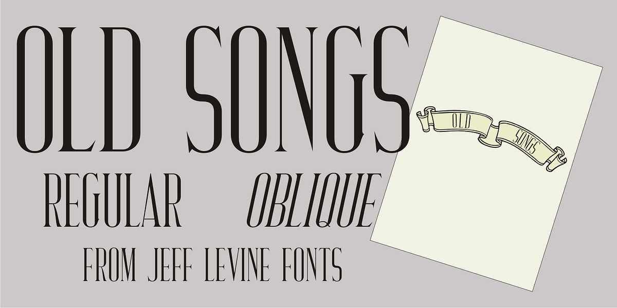 Old Songs JNL, a Serif Font by Jeff Levine Fonts
