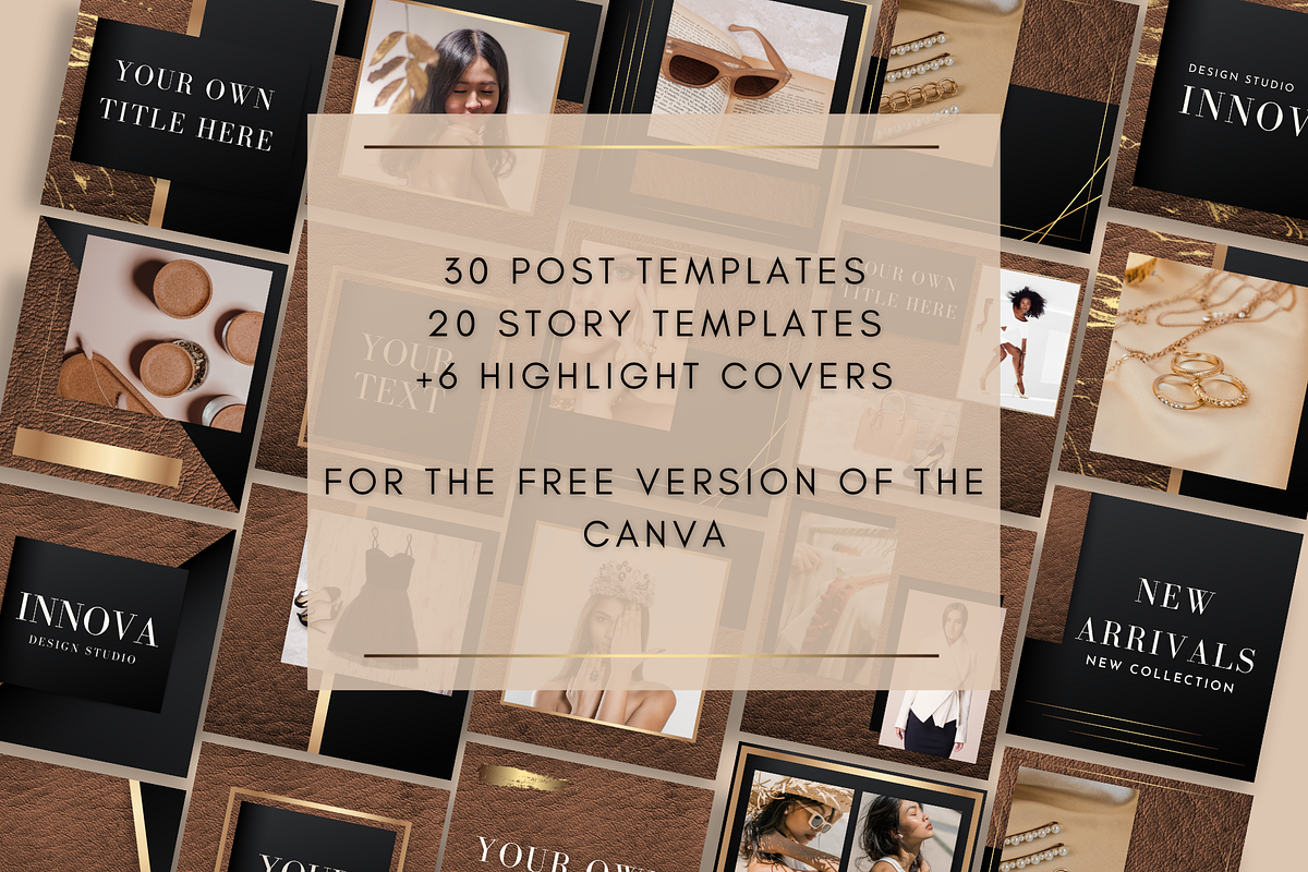 Brown Instagram Templates for Canva, a Social Media Template by Innova ...