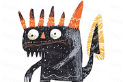 Cartoon monsters PNG stickers, an Animal Illustration by Bubert Art (Thumbnail 5 of 5)