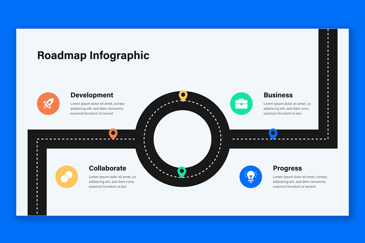 Modern Roadmap Infographic, a Presentation Template by ContestDesign (Photo 4 of 5)