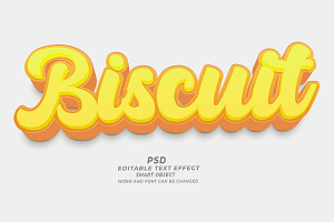 Biscuits PSD 3D Editable Text Effect, a Layer Style Add-On by TrueVector