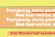 Move Your Feet!, a Sans Serif Font by pizzadudedotdk (Thumbnail 2 of 10)