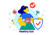 10 Healthy Gut Illustration, a Healthcare Illustration by denayunebgt (Thumbnail 4 of 4)