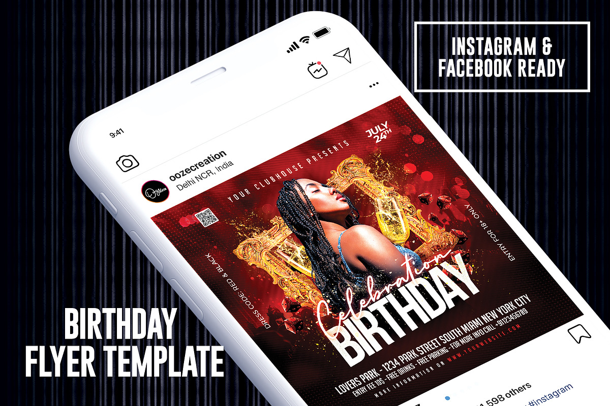 Birthday Party Flyer Template, a Templates & Theme by MithilaCreation (Photo 4 of 5)