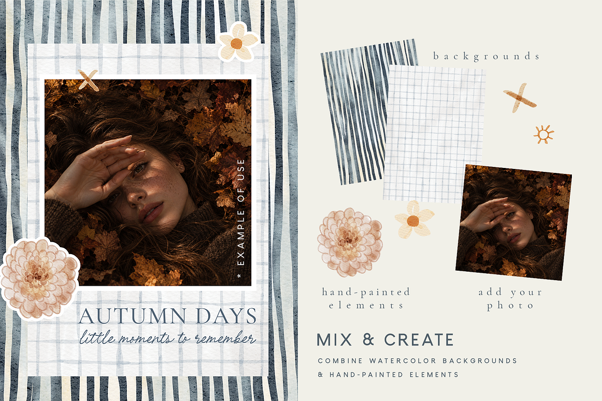 Autumn Mood Watercolor Collection, a Background Graphic by Karma (Photo 9 of 19)
