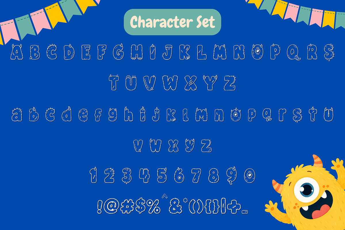 Monsterkins - Monster Display Font, a Handwritten Font by Wellscript Studio (Photo 8 of 9)