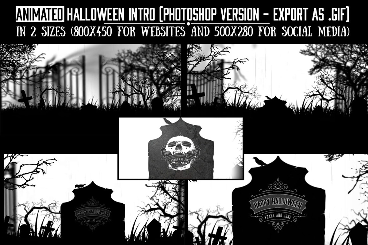 Halloween .gif Generator 4 PhotoShop, a Templates & Theme by the little wonder shop (Photo 1 of 6)