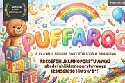 Puffaroo – Playful Bubble Font, a Sans Serif Font by RAHMAT (Thumbnail 10 of 11)