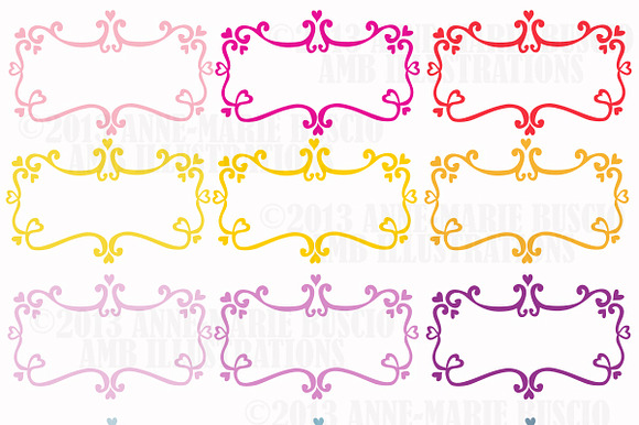 Curley Cue Frames Clipart AMB-479 preview 2