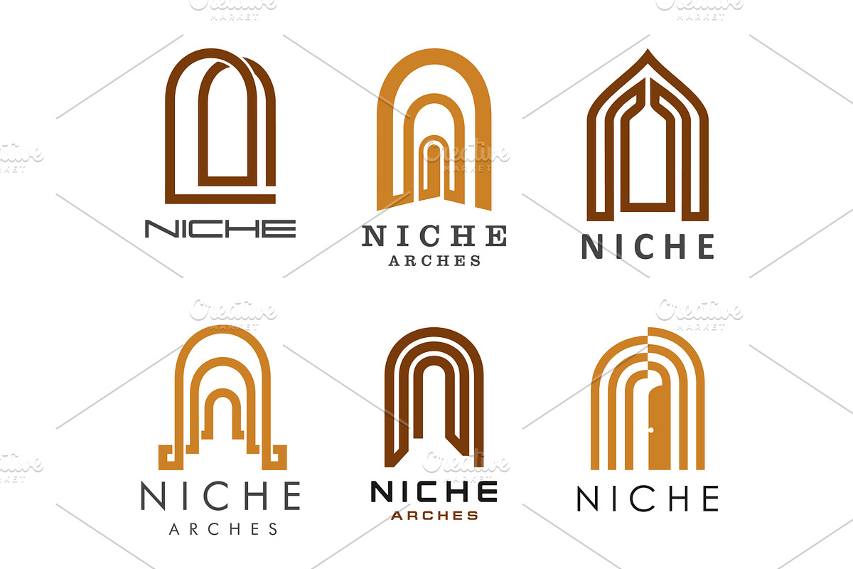 Niche arch, window and doors, an Object Illustration by Vector Tradition