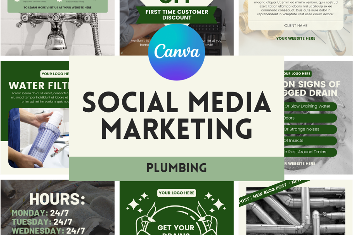 Plumbing Services Social Marketing, a Social Media Template by ShayMadeWhat (Photo 1 of 6)