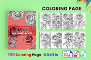 Rose Coloring Book | Rose Coloring, a Stationery Template by Graphic Template (Thumbnail 1 of 2)