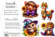 Autumn Animals & Sunflowers PNG, a Seasonal Illustration by ThatsDesignArt (Thumbnail 2 of 10)