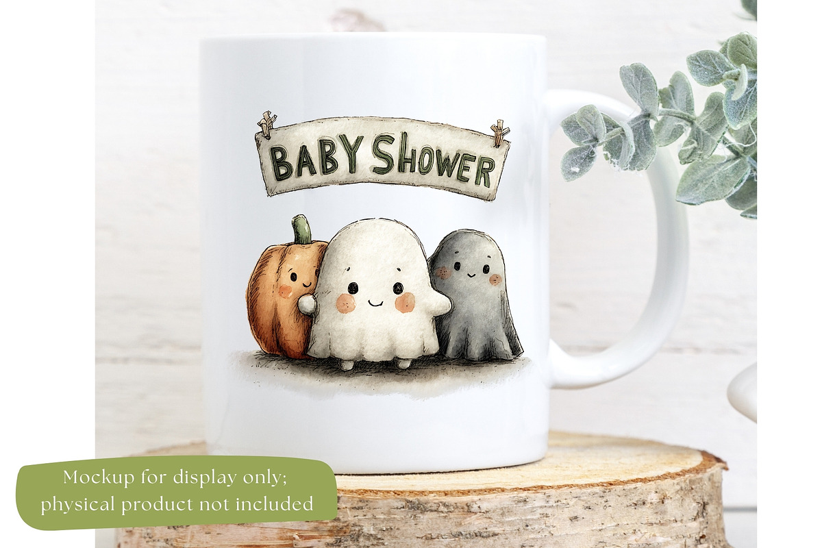 Halloween Baby Shower PNG & Patterns, a Seasonal Illustration by Nicole Branger Art (Photo 17 of 23)