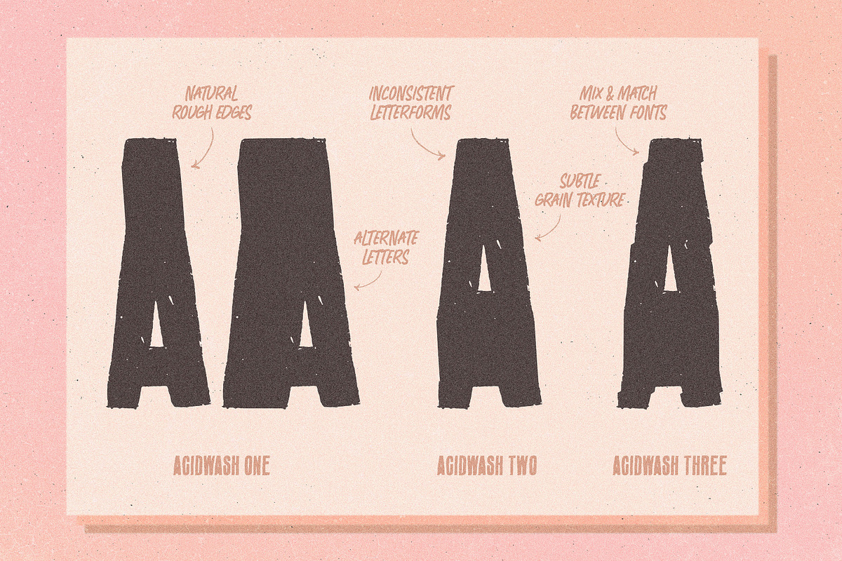 ACIDWASH Font, a Font by Cameron Humphries (Photo 3 of 8)