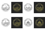 44 Linear City Badges, an Outline Icon by Kursat Unsal (Thumbnail 12 of 25)